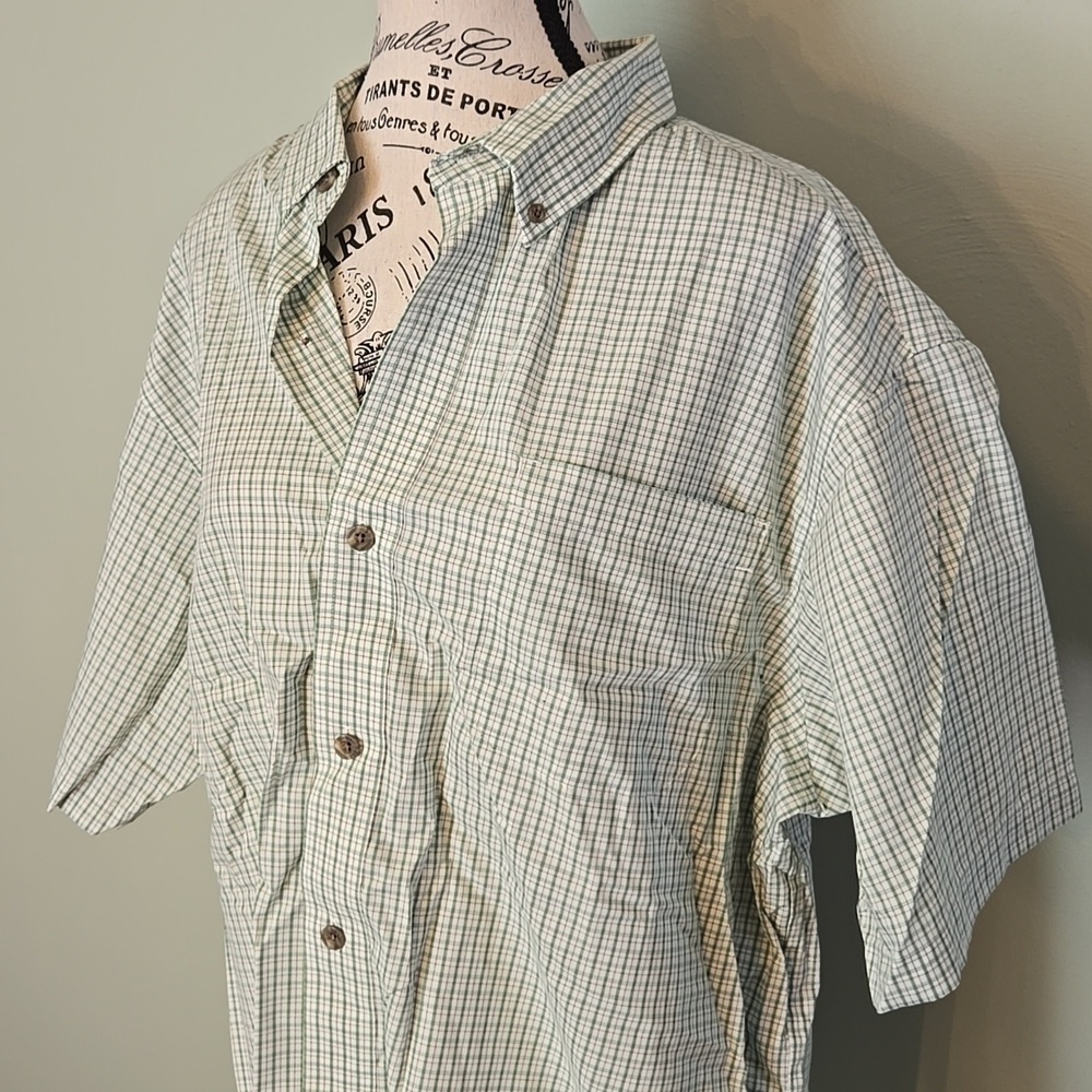 Green and White Button Down - Picture 7 of 7
